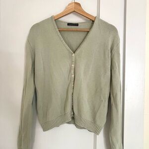 Brandy Melville sage green cardigan